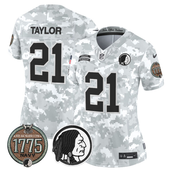 Women's Washington Redskins 2024 Salute to Service Establishment Year Patch Vapor Limited Jersey - All Stitched - Image 24