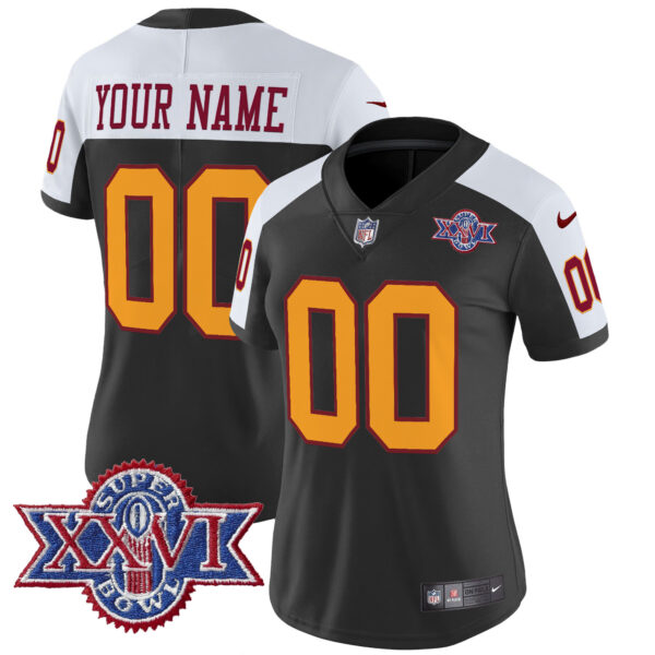 Washington Redskins Throwback 1992 Super Bowl XXVI Patch Vapor Limited Custom Jersey - All Stitched - Image 9