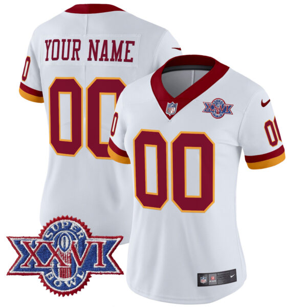 Washington Redskins Throwback 1992 Super Bowl XXVI Patch Vapor Limited Custom Jersey - All Stitched - Image 6