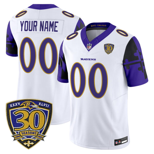 Baltimore Ravens 'Maryland Flag Edition' Vapor Limited Custom Jersey - All Stitched - Image 4