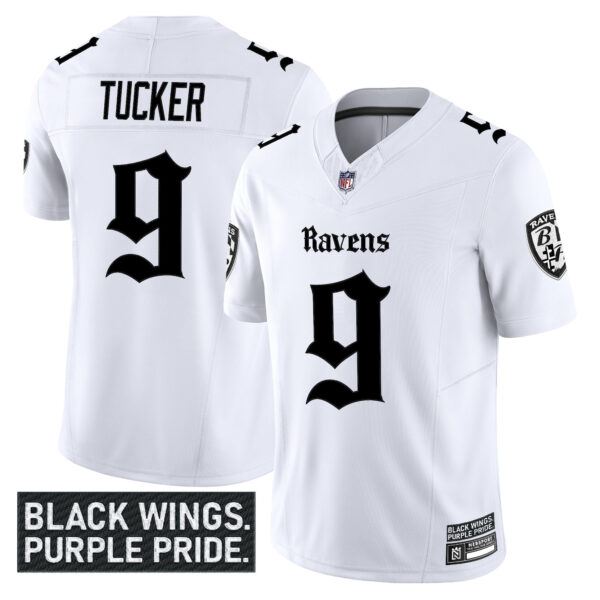 Men's Baltimore Ravens 'Gothic Nevermore Edition' Vapor Limited Jersey - All Stitched - Image 13