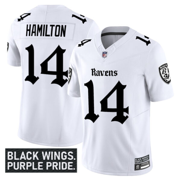 Men's Baltimore Ravens 'Gothic Nevermore Edition' Vapor Limited Jersey - All Stitched - Image 14