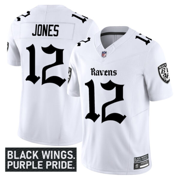 Men's Baltimore Ravens 'Gothic Nevermore Edition' Vapor Limited Jersey - All Stitched - Image 18