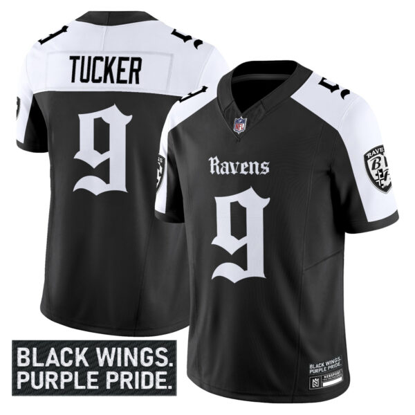 Men's Baltimore Ravens 'Gothic Nevermore Edition' Vapor Limited Jersey - All Stitched - Image 22