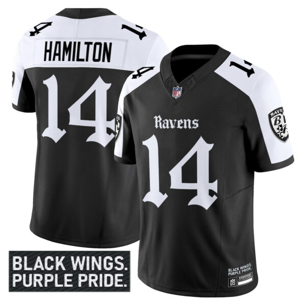 Men's Baltimore Ravens 'Gothic Nevermore Edition' Vapor Limited Jersey - All Stitched - Image 23