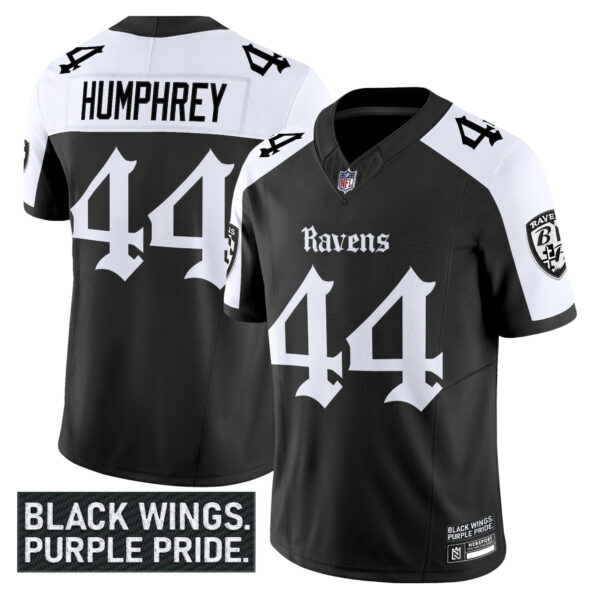Men's Baltimore Ravens 'Gothic Nevermore Edition' Vapor Limited Jersey - All Stitched - Image 24