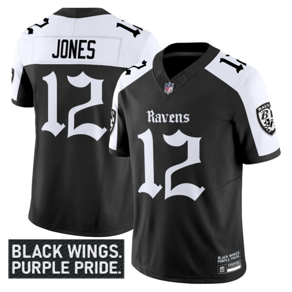 Men's Baltimore Ravens 'Gothic Nevermore Edition' Vapor Limited Jersey - All Stitched - Image 27