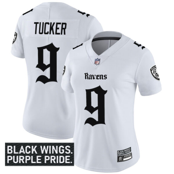 Women's Baltimore Ravens 'Gothic Nevermore Edition' Vapor Limited Jersey - All Stitched - Image 13