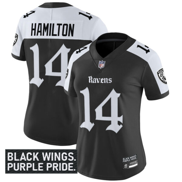 Women's Baltimore Ravens 'Gothic Nevermore Edition' Vapor Limited Jersey - All Stitched - Image 23