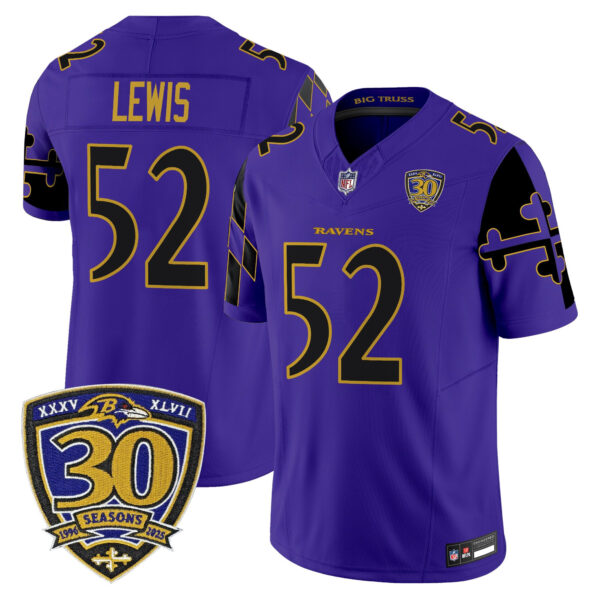 Men's Baltimore Ravens 'Maryland Flag Edition' Vapor Limited Jersey - All Stitched - Image 7
