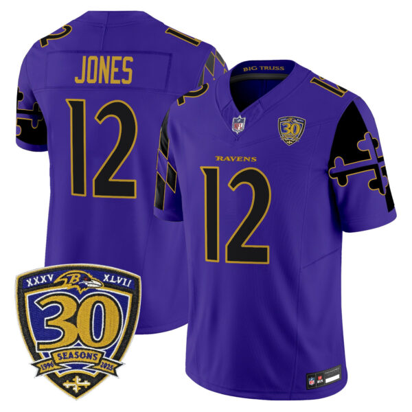 Men's Baltimore Ravens 'Maryland Flag Edition' Vapor Limited Jersey - All Stitched - Image 9