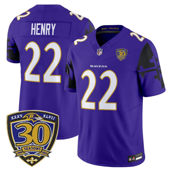 Men's Baltimore Ravens 'Maryland Flag Edition' Vapor Limited Jersey - All Stitched - Image 10