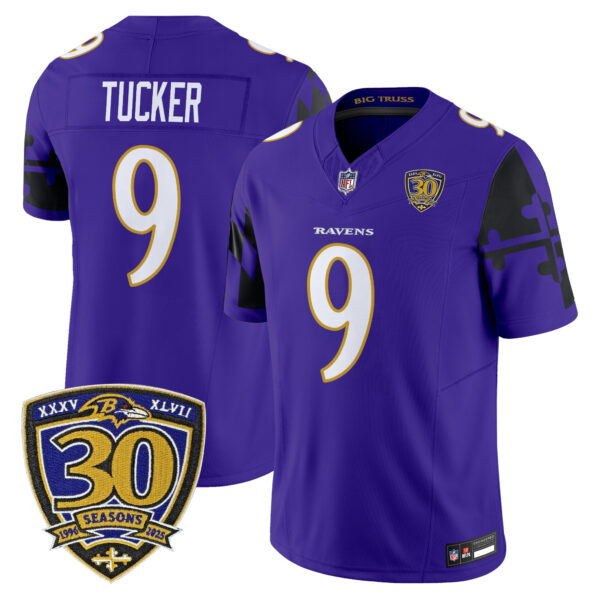Men's Baltimore Ravens 'Maryland Flag Edition' Vapor Limited Jersey - All Stitched - Image 13