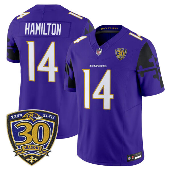 Men's Baltimore Ravens 'Maryland Flag Edition' Vapor Limited Jersey - All Stitched - Image 14