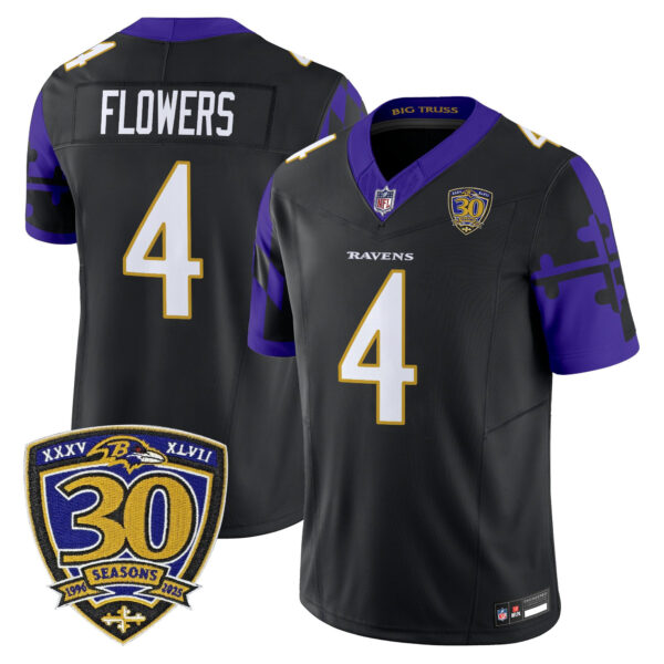 Men's Baltimore Ravens 'Maryland Flag Edition' Vapor Limited Jersey - All Stitched - Image 26