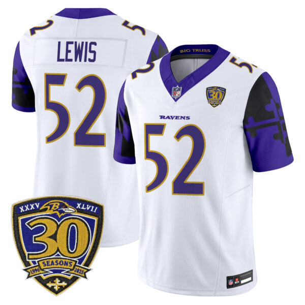 Men's Baltimore Ravens 'Maryland Flag Edition' Vapor Limited Jersey - All Stitched - Image 34