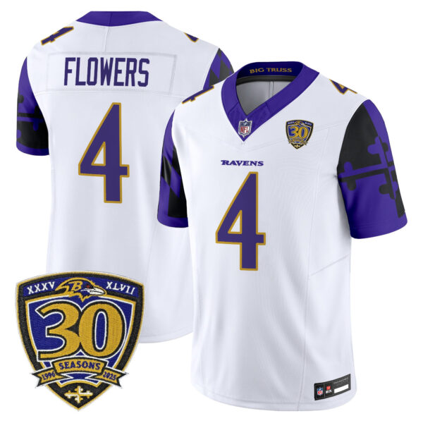 Men's Baltimore Ravens 'Maryland Flag Edition' Vapor Limited Jersey - All Stitched - Image 35