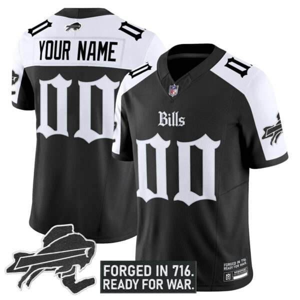 Buffalo Bills 'Gothic Cold Front Edition' Vapor Limited Custom Jersey - All Stitched - Image 3
