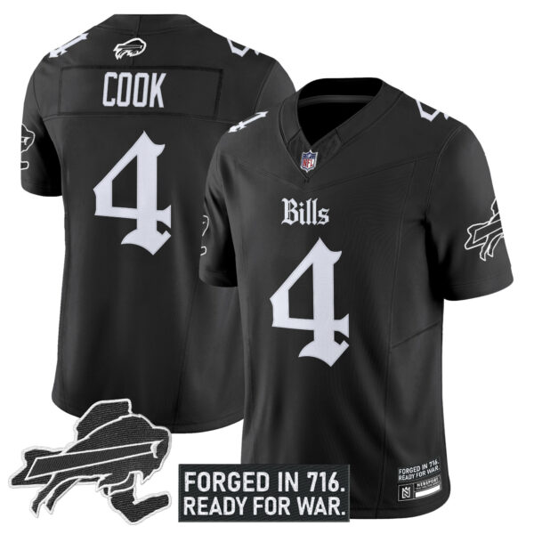 Men's Buffalo Bills 'Gothic Cold Front Edition' Vapor Limited Jersey - All Stitched - Image 3
