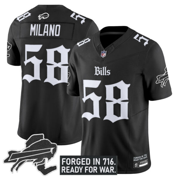 Men's Buffalo Bills 'Gothic Cold Front Edition' Vapor Limited Jersey - All Stitched - Image 5