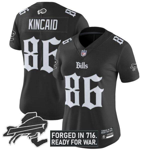 Women's Buffalo Bills 'Gothic Cold Front Edition' Vapor Limited Jersey - All Stitched - Image 6