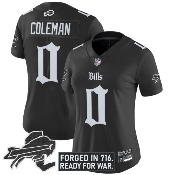 Women's Buffalo Bills 'Gothic Cold Front Edition' Vapor Limited Jersey - All Stitched - Image 7