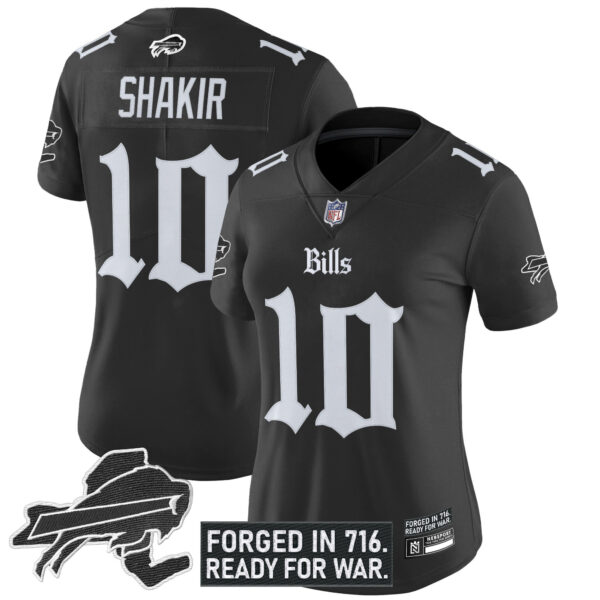 Women's Buffalo Bills 'Gothic Cold Front Edition' Vapor Limited Jersey - All Stitched - Image 8
