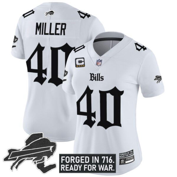 Women's Buffalo Bills 'Gothic Cold Front Edition' Vapor Limited Jersey - All Stitched - Image 12