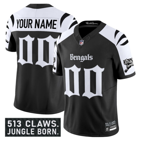 Cincinnati Bengals 'Gothic Jungle Shadows Edition' Vapor Limited Custom Jersey - All Stitched - Image 3