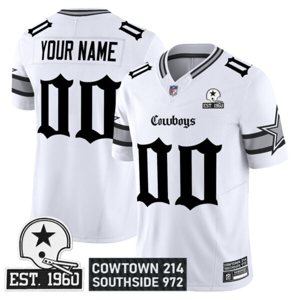 Dallas Cowboys 'Gothic Lone Star Edition' Vapor Limited Custom Jersey - All Stitched - Image 2