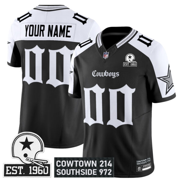 Dallas Cowboys 'Gothic Lone Star Edition' Vapor Limited Custom Jersey - All Stitched - Image 3