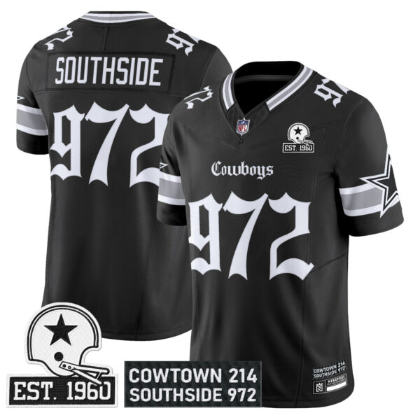 Men's Dallas Cowboys 'Gothic Lone Star Edition' Vapor Limited Jersey - All Stitched - Image 3