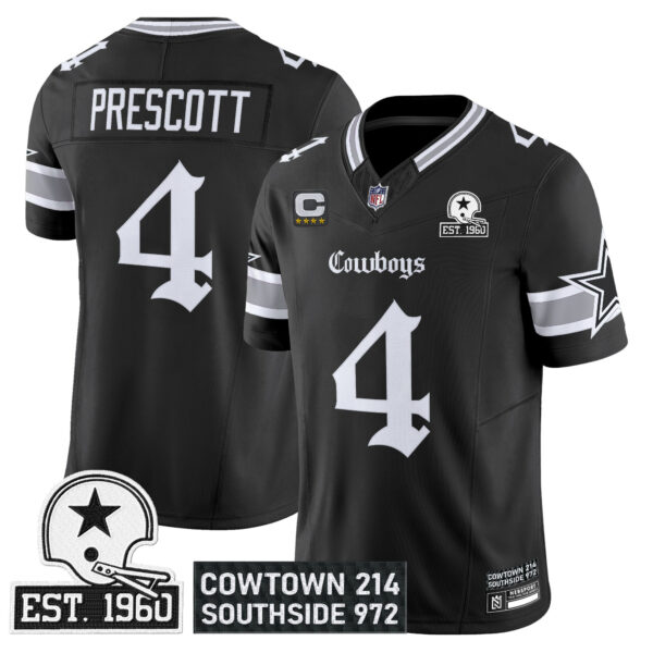 Men's Dallas Cowboys 'Gothic Lone Star Edition' Vapor Limited Jersey - All Stitched - Image 4