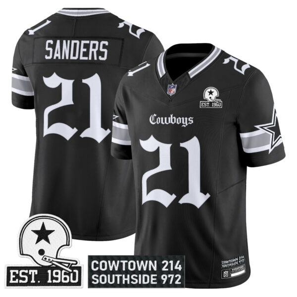 Men's Dallas Cowboys 'Gothic Lone Star Edition' Vapor Limited Jersey - All Stitched - Image 5