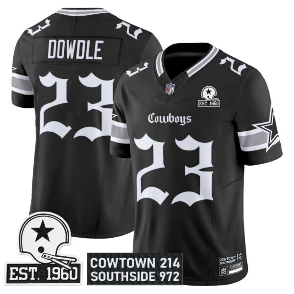Men's Dallas Cowboys 'Gothic Lone Star Edition' Vapor Limited Jersey - All Stitched - Image 7