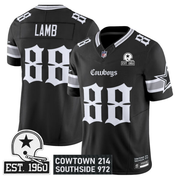 Men's Dallas Cowboys 'Gothic Lone Star Edition' Vapor Limited Jersey - All Stitched - Image 9