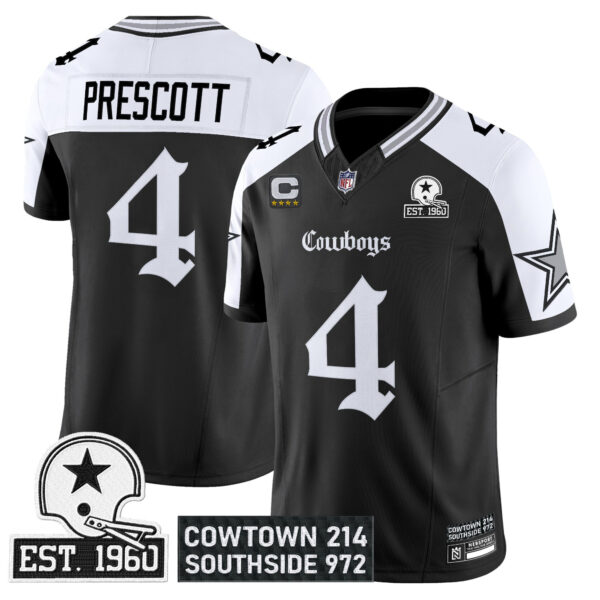 Men's Dallas Cowboys 'Gothic Lone Star Edition' Vapor Limited Jersey - All Stitched - Image 24
