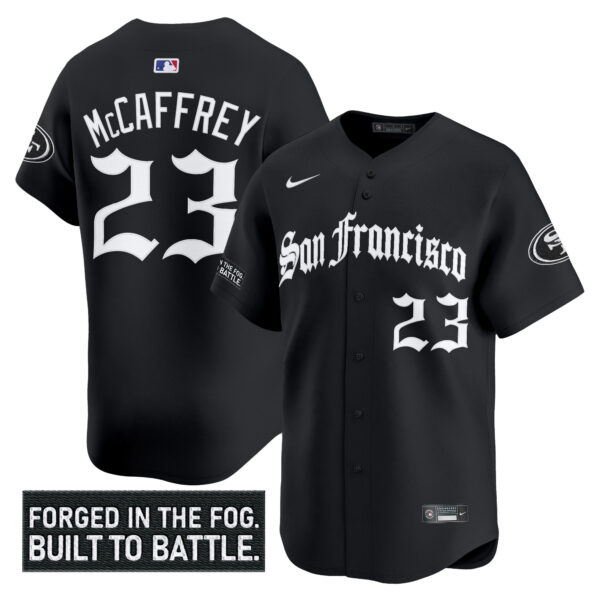 Men's San Francisco 49ers 'Gothic Fog Edition' Vapor Baseball Jersey - All Stitched - Image 2
