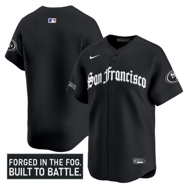 Men's San Francisco 49ers 'Gothic Fog Edition' Vapor Baseball Jersey - All Stitched - Image 11
