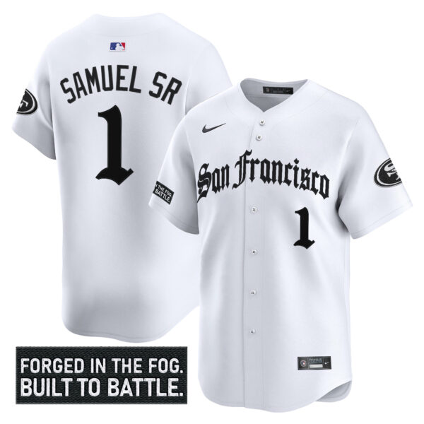 Men's San Francisco 49ers 'Gothic Fog Edition' Vapor Baseball Jersey - All Stitched - Image 14