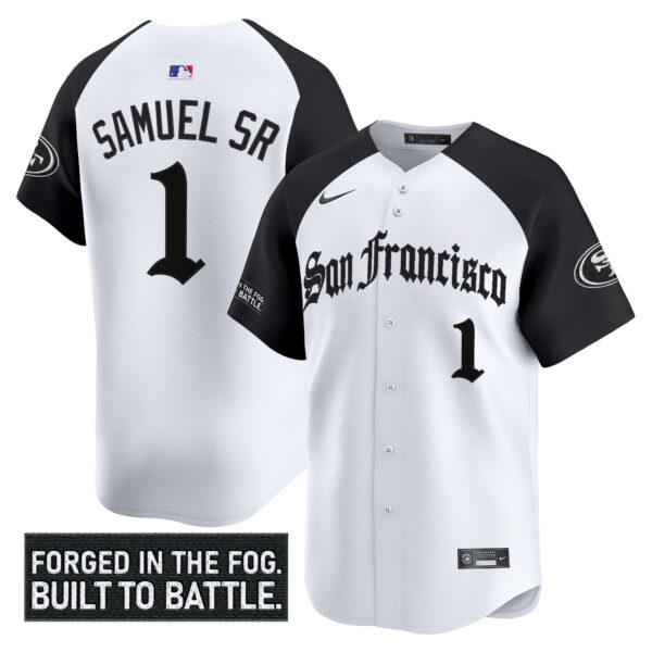Men's San Francisco 49ers 'Gothic Fog Edition' Vapor Baseball Jersey - All Stitched - Image 25