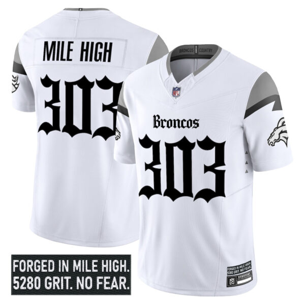 Men's Denver Broncos 'Gothic Mile High Shadows Edition' Vapor Limited Jersey - All Stitched - Image 10