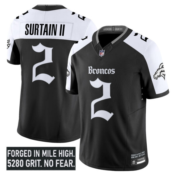 Men's Denver Broncos 'Gothic Mile High Shadows Edition' Vapor Limited Jersey - All Stitched - Image 17