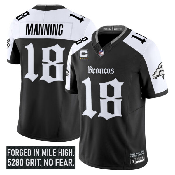 Men's Denver Broncos 'Gothic Mile High Shadows Edition' Vapor Limited Jersey - All Stitched - Image 19
