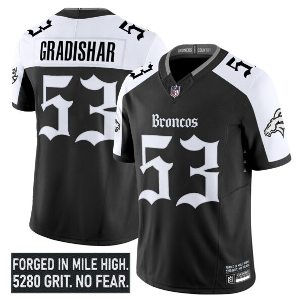 Men's Denver Broncos 'Gothic Mile High Shadows Edition' Vapor Limited Jersey - All Stitched - Image 21