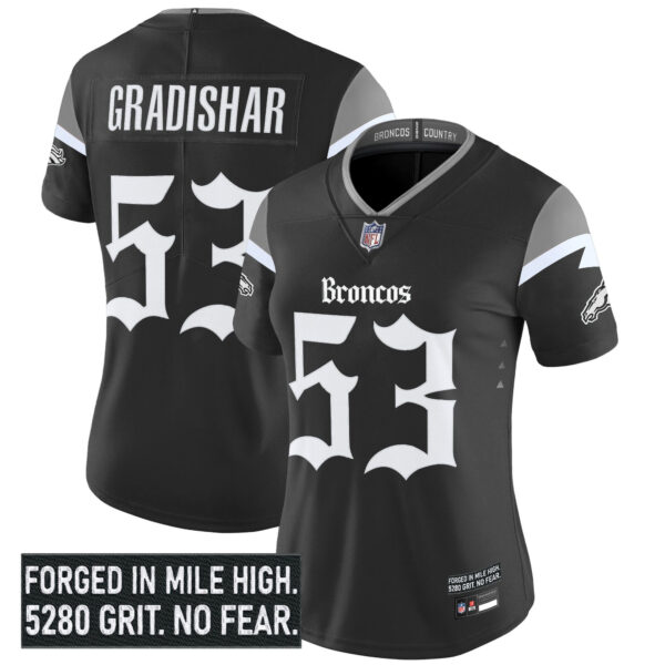 Women's Denver Broncos 'Gothic Mile High Shadows Edition' Vapor Limited Jersey - All Stitched - Image 7