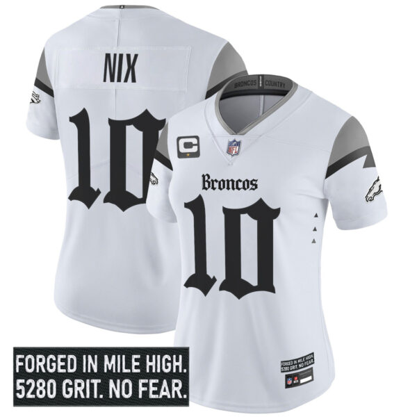 Women's Denver Broncos 'Gothic Mile High Shadows Edition' Vapor Limited Jersey - All Stitched - Image 8