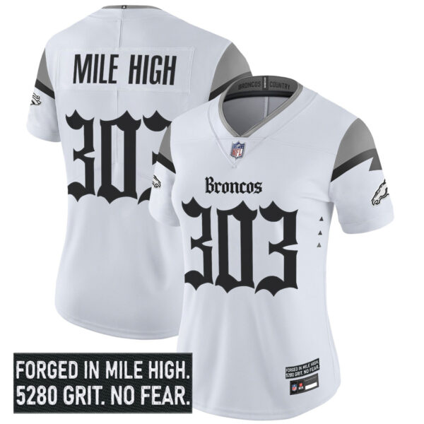 Women's Denver Broncos 'Gothic Mile High Shadows Edition' Vapor Limited Jersey - All Stitched - Image 9