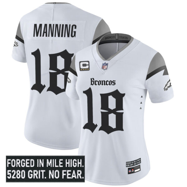 Women's Denver Broncos 'Gothic Mile High Shadows Edition' Vapor Limited Jersey - All Stitched - Image 12