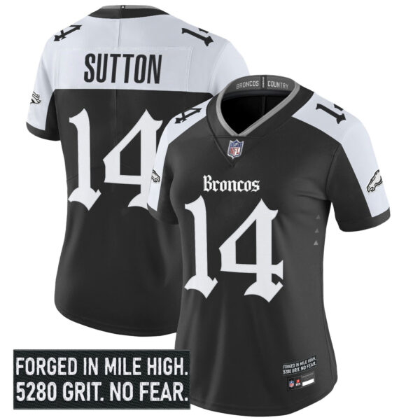 Women's Denver Broncos 'Gothic Mile High Shadows Edition' Vapor Limited Jersey - All Stitched - Image 18